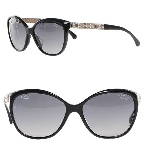 chanel sunglasses 5309-b|CHANEL Crystal Baguette Polarized Cat Eye Sunglasses 5309.